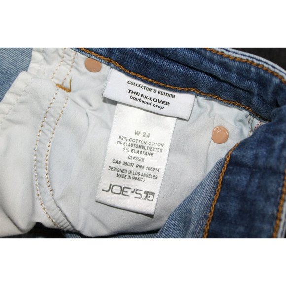 Joes Jeans Collectors Edition Womens Med Wash Ex Lover Boyfriend Crop Jeans 24 - Picture 6 of 6
